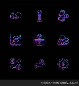 halmet , trophy , catch , graph , corporate , dollar , money , gear ,icon, vector, design, flat, collection, style, creative, icons