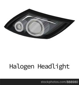 Halogen car icon. Isometric illustration of halogen car vector icon for web. Halogen car icon, isometric 3d style