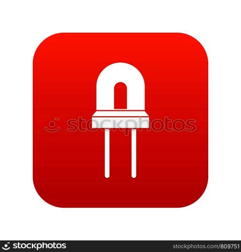 Halogen lamp icon digital red for any design isolated on white vector illustration. Halogen lamp icon digital red