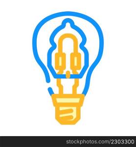 halogen light bulb color icon vector. halogen light bulb sign. isolated symbol illustration. halogen light bulb color icon vector illustration