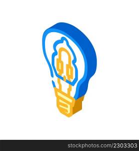 halogen light bulb isometric icon vector. halogen light bulb sign. isolated symbol illustration. halogen light bulb isometric icon vector illustration