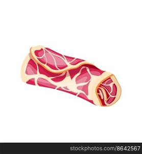 ham meat cartoon. food pork, slice bacon, meal gourmet, fat snack, beef dinner, smoked sliced, rosemary meat vector illustration. ham meat cartoon vector illustration
