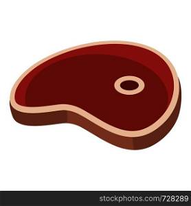 Ham steak icon. Flat illustration of ham steak vector icon for web. Ham steak icon, flat style