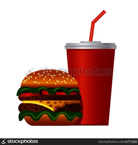 hamburger and cola icon