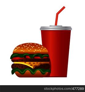 hamburger and cola icon