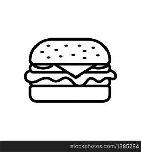 hamburger - fast food icon vector design template
