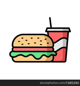 hamburger - fast food icon vector design template