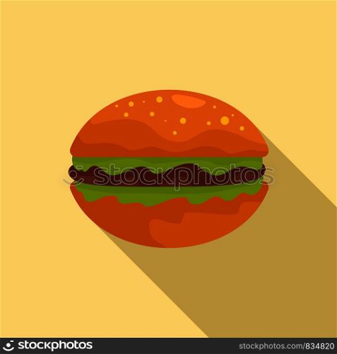 Hamburger icon. Flat illustration of hamburger vector icon for web design. Hamburger icon, flat style