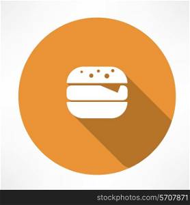 Hamburger icon Flat modern style vector illustration