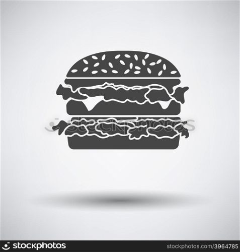 Hamburger icon. Hamburger icon on gray background with round shadow. Vector illustration.