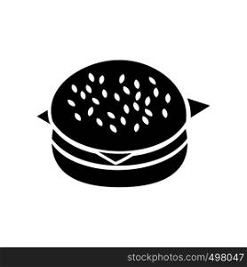 Hamburger icon in simple style on a white background. Hamburger icon, simple style