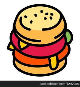 Hamburger icon. Outline hamburger vector icon for web design isolated on white background. Hamburger icon, outline style