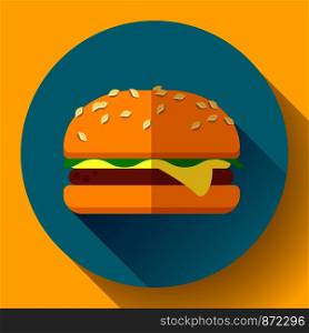 hamburger icon with long shadow. Flat design style. hamburger icon with long shadow. Flat design style.