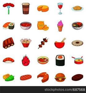 Hamburger icons set. Cartoon set of 25 hamburger vector icons for web isolated on white background. Hamburger icons set, cartoon style