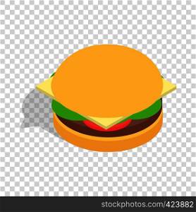 Hamburger isometric icon 3d on a transparent background vector illustration. Hamburger isometric icon