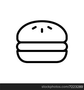 hamburger simple line icon logo design