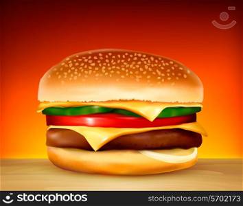 Hamburger. Vector.