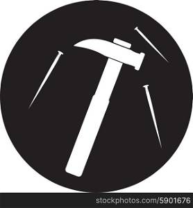 Hammer a nail icon