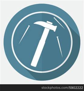 Hammer a nail icon