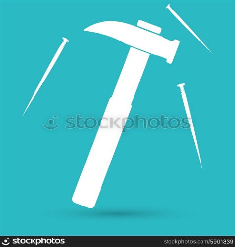 Hammer and nail icon