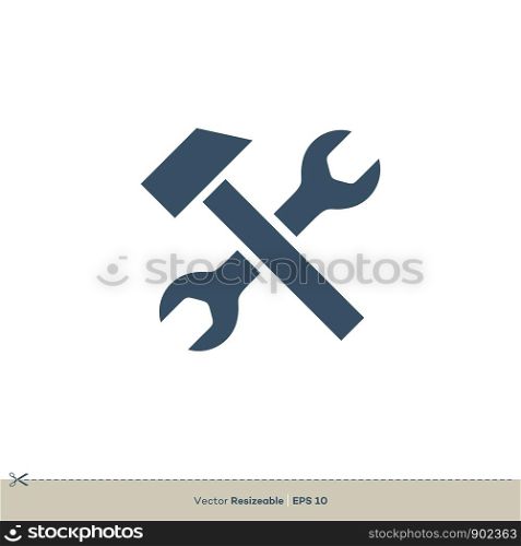 Hammer and Wrench Vector Logo Template Illustration Design. Vector EPS 10.