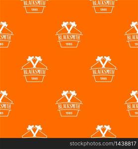 Hammer blacksmith pattern vector orange for any web design best. Hammer blacksmith pattern vector orange