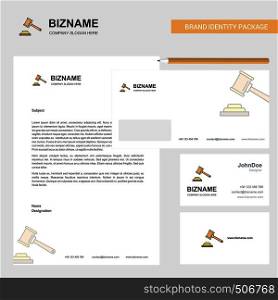 Hammer Business Letterhead, Envelope and visiting Card Design vector template