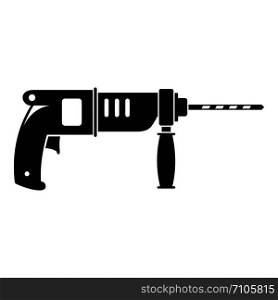 Hammer drill icon. Simple illustration of hammer drill vector icon for web design isolated on white background. Hammer drill icon, simple style