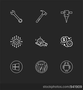 hammer , hardware , jack hammer , wrench , crypto currency , stratis , money, coins , crypto , currency, dollar, graph , business, bank , icon, vector, design, flat, collection, style, creative, icons