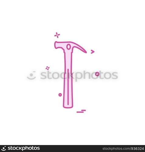 Hammer icon design vector