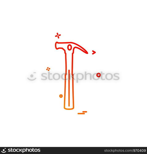 Hammer icon design vector