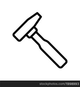 Hammer icon outline style