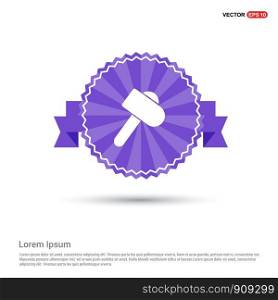 Hammer Icon - Purple Ribbon banner