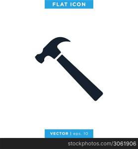 Hammer Icon Vector Design Template