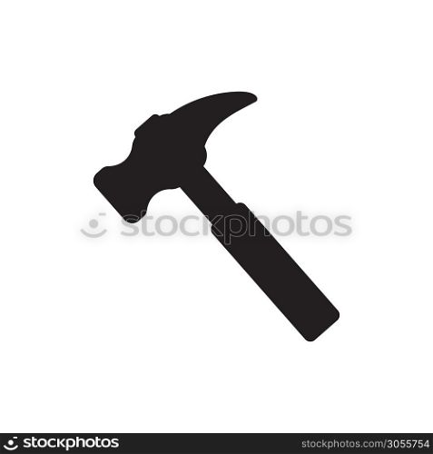 hammer icon vector logo template in trendy flat style