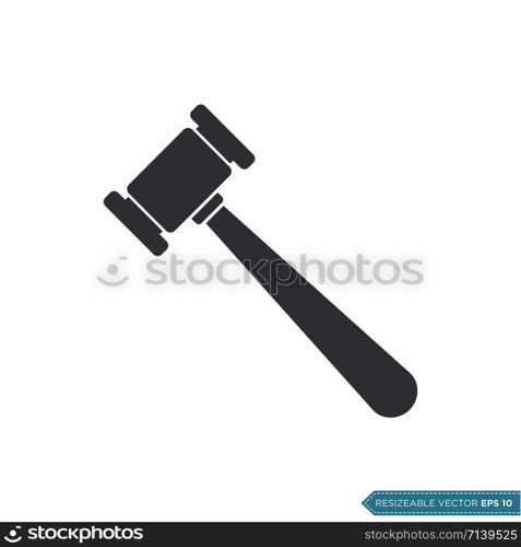 Hammer Icon Vector Template Illustration Design