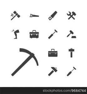 Hammer icons Royalty Free Vector Image
