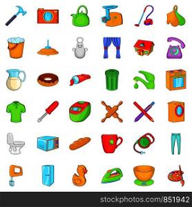 Hammer icons set. Cartoon style of 36 hammer vector icons for web isolated on white background. Hammer icons set, cartoon style