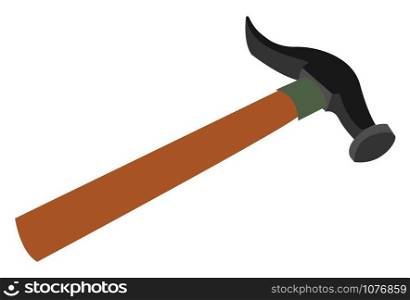 Hammer, illustration, vector on white background.
