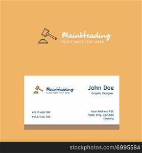 Hammer logo Design with business card template. Elegant corporate identity. - Vector