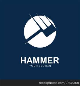 hammer logo vector illustration design. creative logo design