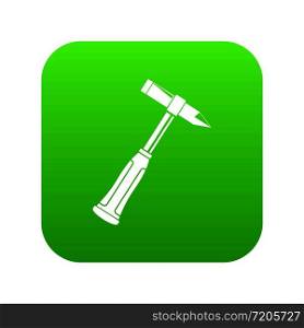 Hammer slag of welder icon digital green for any design isolated on white vector illustration. Hammer slag of welder icon digital green