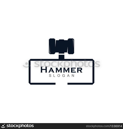 Hammer symbol vector icon illustration