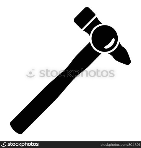 Hammer tool icon. Simple illustration of hammer tool vector icon for web design isolated on white background. Hammer tool icon, simple style