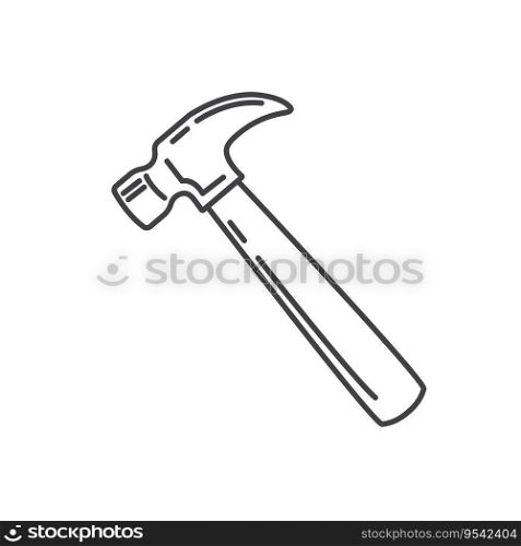 hammer tool line icon vector element design template web