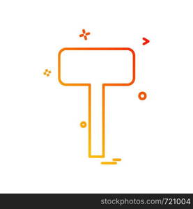 Hammer tools icon design vector