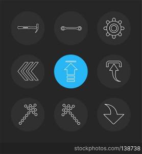 hammer , upload , back ,download , arrows , directions , left , right , pointer , download , upload , up , down , play , pause , foword , rewind , icon, vector, design,  flat,  collection, style, creative,  icons