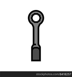 hammer wrench tool color icon vector. hammer wrench tool sign. isolated symbol illustration. hammer wrench tool color icon vector illustration