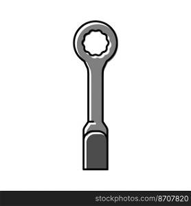 hammer wrench tool color icon vector. hammer wrench tool sign. isolated symbol illustration. hammer wrench tool color icon vector illustration