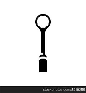 hammer wrench tool glyph icon vector. hammer wrench tool sign. isolated symbol illustration. hammer wrench tool glyph icon vector illustration